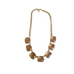Kara by Kara Ross Gold Flecked Statement 17 1/2 Inch Vintage Necklace